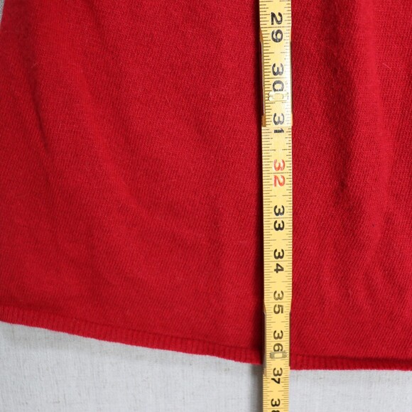 Anthropologie Knitted & Knotted Red Sweater Dress S | Romantic Coquette Cashmere - Picture 14 of 14
